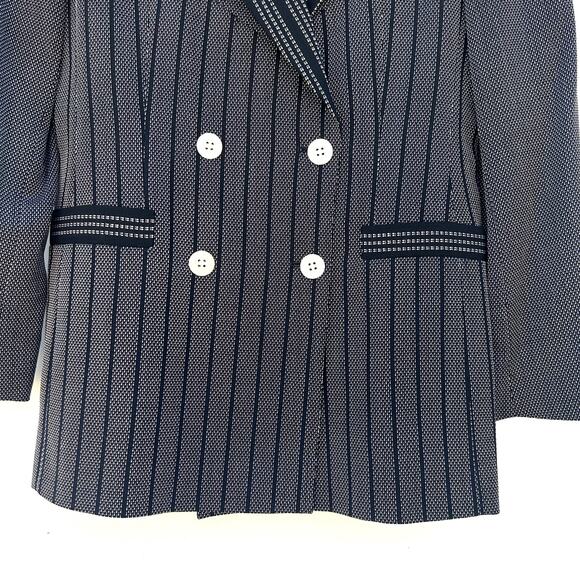 Vintage Escada Margaretha Ley Wool Silk Double Breasted 38 Blazer Jacket 6 - Picture 6 of 9